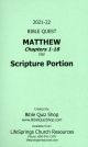 Bible Quiz Study Guide: Matthew - Chapters 1-18