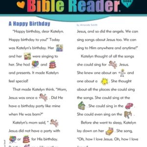 Weekly Bible Reader Early Elem. Take-Home Paper / Winter