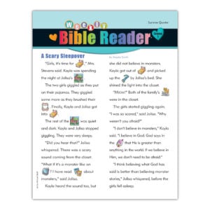 Weekly Bible Reader (take-home paper) / Summer