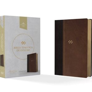 BIBLIA - RVR 1960 Temática de Estudio, Marrón Oscuro/Marrón Piel Fabricada