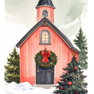 Rustic Church / Boxed Christmas Cards
