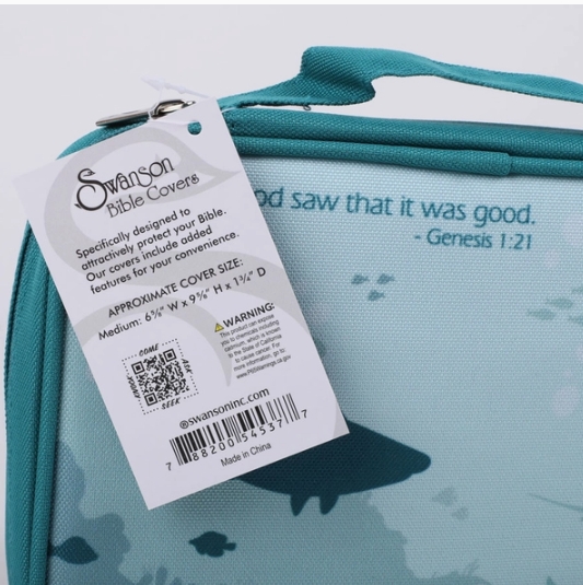 Bible Cover Canvas Ocean Medium - Image 3