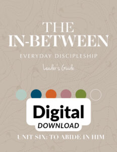 Digital In-Between LG Unit 6: To Abide in Him
