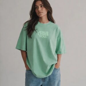 T-Shirt - Jesus Loves You (Buttercream - Adult Small)